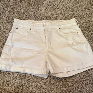 Denizen from Levi's White Distressed Denim Shorts